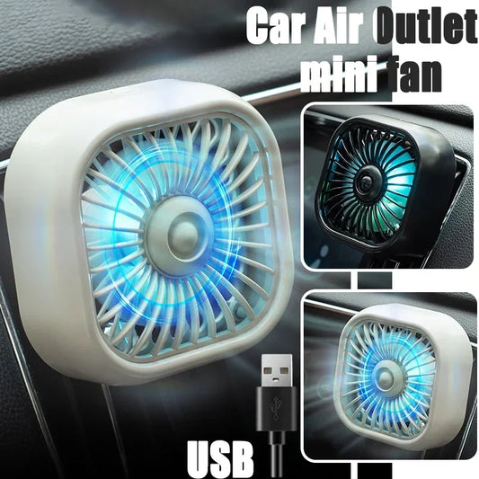 Mini Car Vent Fan - High-Speed Cooling, Energy-Efficient, USB Powered - Portable, Vibrant Colors, Easy Installation Amagi