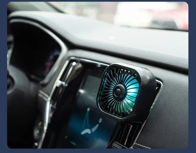 Mini Car Vent Fan - High-Speed Cooling, Energy-Efficient, USB Powered - Portable, Vibrant Colors, Easy Installation Amagi