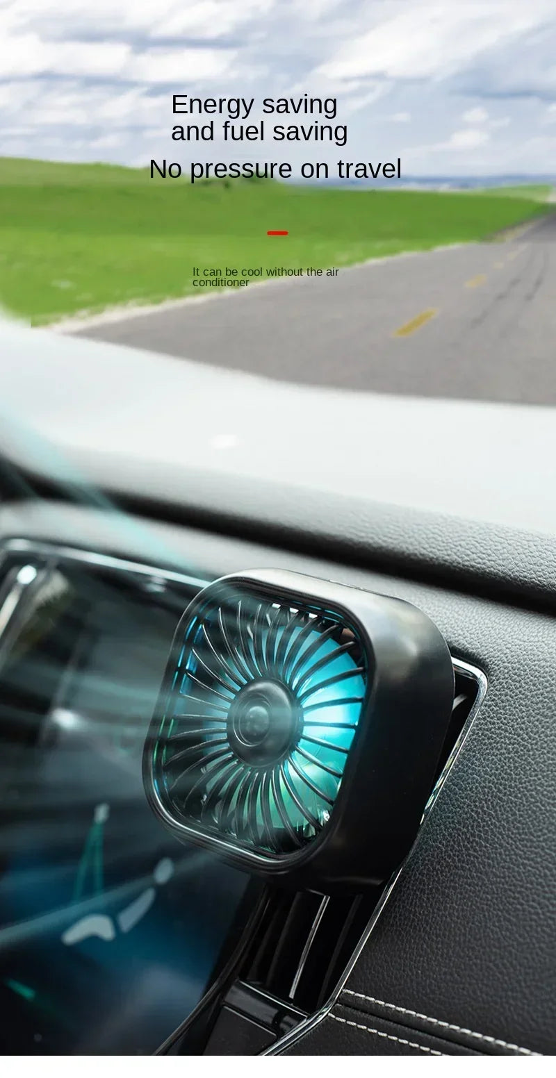 Mini Car Vent Fan - High-Speed Cooling, Energy-Efficient, USB Powered - Portable, Vibrant Colors, Easy Installation Amagi