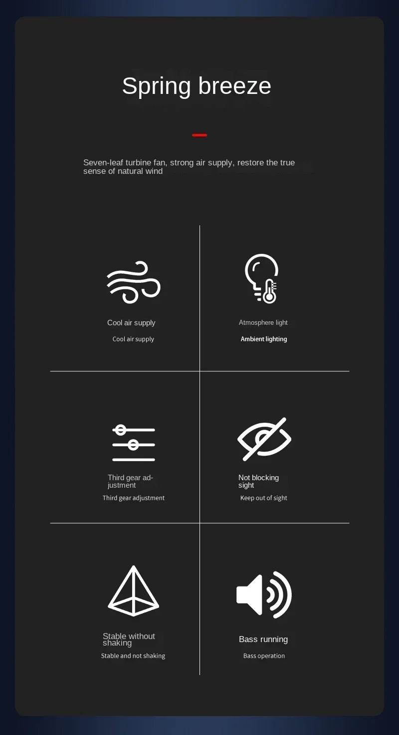 Mini Car Vent Fan - High-Speed Cooling, Energy-Efficient, USB Powered - Portable, Vibrant Colors, Easy Installation Amagi