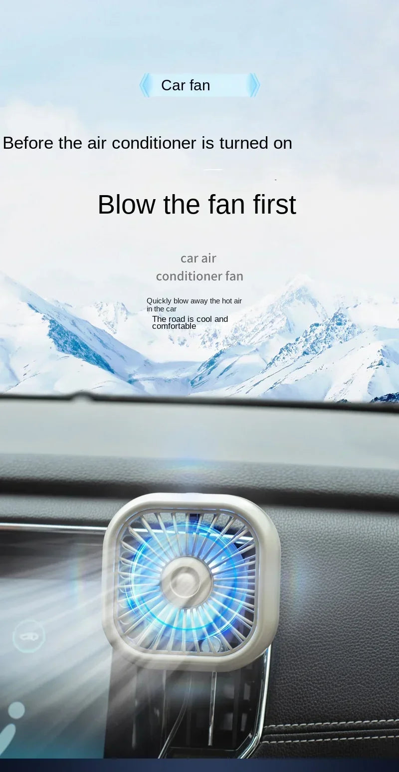 Mini Car Vent Fan - High-Speed Cooling, Energy-Efficient, USB Powered - Portable, Vibrant Colors, Easy Installation Amagi